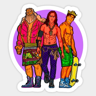 Tarzan, King Neptune & Naveen Sticker